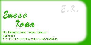 emese kopa business card